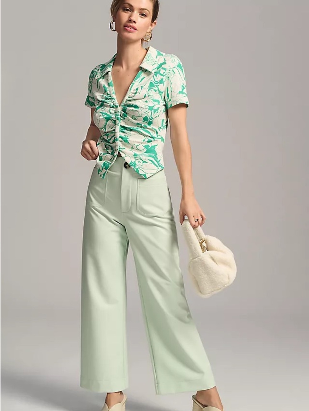 Maeve NWT Anthropologie Ruched Blouse Sz Xs